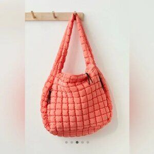 Free People FP Movement Quilted Carryall Bag Contemporary All Purpose Coral
